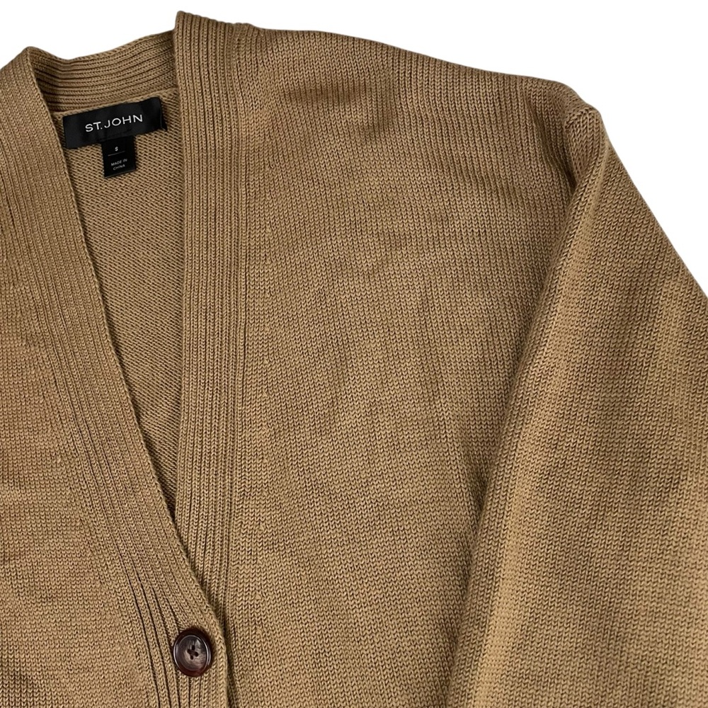 St. John V-Neck Wool Blend Button Granny Cardigan Sweater - Picture 7 of 11